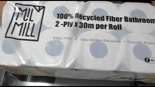 瞄坊环保再造纸巾Mil Mil Recycle Tissue Rolls