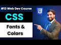 Master CSS Typography: Fonts, Colors & Tools FAST & EASY | MERN Full Stack Web Dev Hindi #13