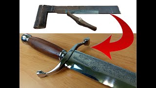 Knife making Messer bauen aus altem Werkzeug, Recycling Knife Making from Scrap Tools