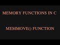 C Memory Functions - MEMMOVE() Function in C Programming || Concept of MEMMOVE() Function in C