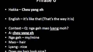 Learn Basic Hakka Chinese - Part 6 (Useful Phrases con't)