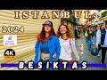 Istanbul Besiktas 4K Walking Tour | lovely Neighborhood, Fish Markets & Cozy Street Cafes | Nov 2024