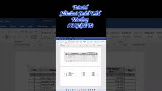 Cara Membuat Judul Tabel Berulang Otomatis di Ms. Word | Al-Fatih Tutorials | Shorts