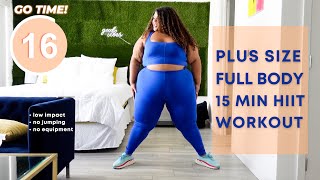 EASY 15 MINUTE PLUS SIZE FRIENDLY FULL BODY HIIT WORKOUT | low impact | no equipment | no jumping