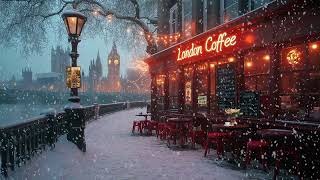 London Winter Coffee Shop Ambience ☕ Soft Jazz Piano Music for studying, working, and focusing ❄️