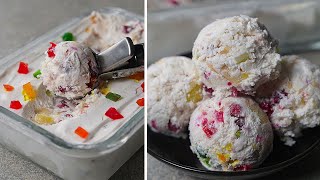 Fruit ice Cream Recipe | Homemade Ice Cream Recipe | Yummy