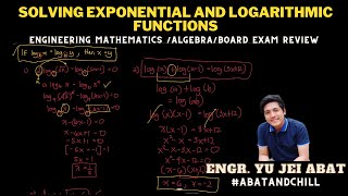 Solving Exponential and Logarithmic Functions | Engineering Math | Board Exam Review | Algebra