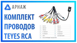 Комплект проводов Teyes RCA для магнитол. Распаковка.