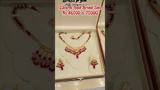 22carat Gold Bridal Set | Lite weight Gold Sets | Lite weight jewellery sets | Bridal jewellery