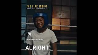 The fire inside in movie theatre now a must see with me jazz playing Clarissa shields