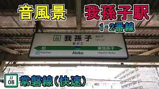 【音風景・音量注意】我孫子駅1・2番線＜常磐線(快速)[下り]＞(2023.5.27)【駅環境音】