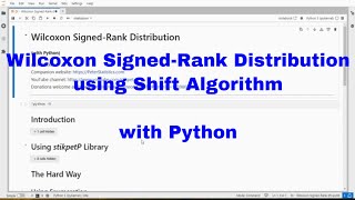 Python - Wilcoxon Signed Rank Distribution Using Shift Algorithm