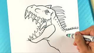 How to Draw JURASSIC WORLD - Indominus Rex