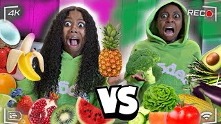 FRUIT 🍌 VS VEGETABLES 🥦 CHALLENGE WITH RKEMPIREE ❤️