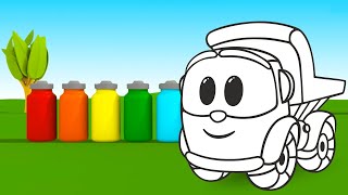 Learn colors with Leo the truck full episodes! Car cartoons for kids. A fire tru