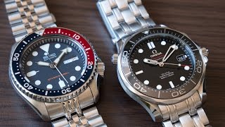 Omega Seamaster 300m and Seiko SXK009: 4 000$ watch compared to 200$ watch 4K