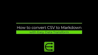 How to convert CSV to Markdown