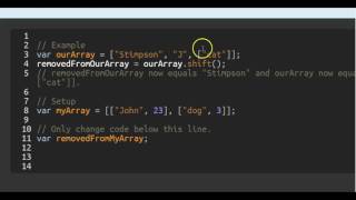 Manipulate Arrays With Shift, freeCodeCamp Basic Javascript