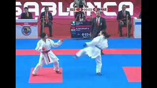 Manel Mekki (ALG) vs Douaa El Machouat (MAR) | Junior Kumite -48kg | African Karatechampionship 2023