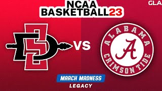 San Diego State vs. Alabama | 2023 March Madness Legacy Mod | Simulation | NCAA Basketball 10 PC