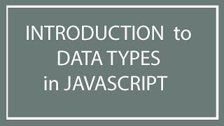 JavaScript Tutorials Part 3 Data Types in JavaScript