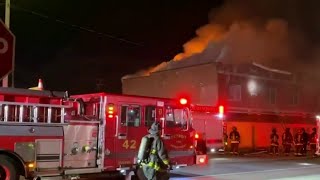 Firefighters battle massive fire on Detroit's west side