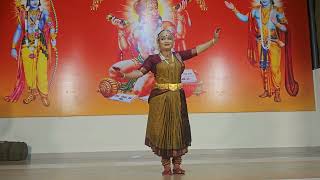 RLV Divyasree teacher Bharatnatyam performance 3 - Thillana at Sri Veerahanuman Temple, Athani