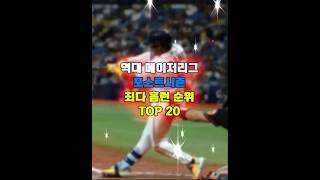 역대 메이저리그 포스트시즌 최다 홈런 순위 TOP 20