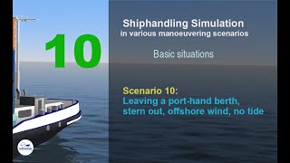 Shiphandling - Scenario 10: Leaving a port-hand berth, stern out, offshore wind, no tide