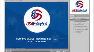 USA Volleyball Academy: Scoring Basics "Scorebook" (Deciding Set) Training