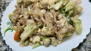 how to fry cauliflower with eggs(ပန်းဂေါ်ဖီကျော်)