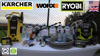 Cordless Pressure Washers 🔋 Specs Battle ⚔️ KARCHER vs RYOBI vs WORX 🏆 Detailing