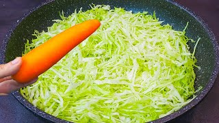 Quick Tips to Make Cabbage with Eggs,Carrot Tastier Than Meat! Very Tasty And Fast Recipes!