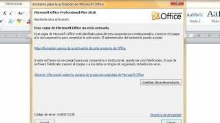 solución / activar Microsoft office Professional Plus 2010 rápido sin códigos ni descargas