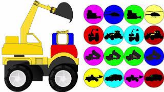 Part 3 Many color and Satisfying toy story - Monster car, bus, dump truck, excavator, police car