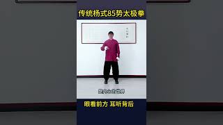 太极 传统杨式85势太极拳 预备势          以己之静，待彼之动，以己之定，待彼之乱。如虎之将扑食，如箭之将离弦。方为预备势。