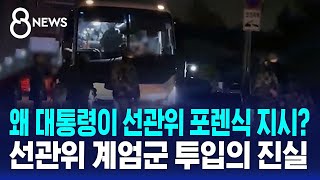 왜 대통령이 선관위 포렌식 지시? 선관위 계엄군 투입의 진실 / SBS 특집 8뉴스