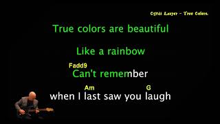 Cyndi Lauper - True Colors - Guitar chords lyrics