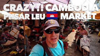 CRAZY!! PHSAR LEU MARKET SIEM REAP CAMBODIA 🇰🇭