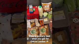 London expenses - £60 Weekly grocery haul #shorts #groceryhaul #tesco