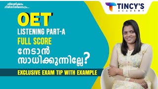 OET Listening Part - A Exclusive Exam Tip With Example | Tincys Academy #oetlistening #tipsandtricks