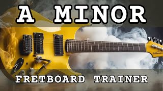 Extended Pentatonic | A Minor Guitar Backing Track | Fretboard Trainer