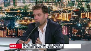 OL-PSG : "Aucun pressing chez les Parisiens en première période" estime Rothen