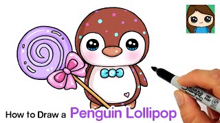 How to Draw Wiwee 🐧🍭 Penguin & Lollipop Squishy | Moriah Elizabeth
