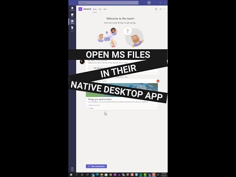 Abrir archivos en MS Teams en su aplicación de escritorio nativa #shorts
