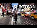 NEW YORK CITY Walking Tour [4K] - MIDTOWN Sunset Walk