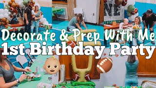 BIRTHDAY PARTY PREP \u0026 DECORATE WITH ME | FOOTBALL THEME | WINTER DAILY ROUTINE | MEGA MOM