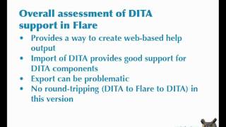 DITA features in MadCap Flare part 1 of 5