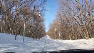 【日本の車窓から】北海道ドライブ　網走駅前～能取岬（2020/02/15）流氷あり