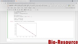 How to generate and plot qPCR Standard Curve using python Jupyter notebook and calculating slope
